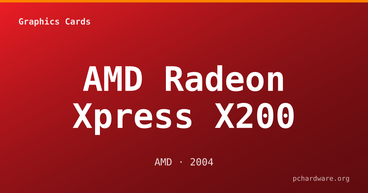 AMD Radeon Xpress X200 card