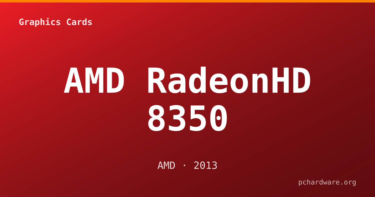 AMD RadeonHD 8350 card