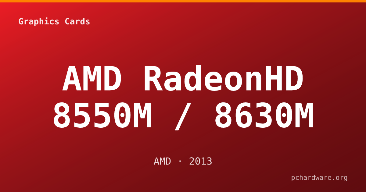 AMD RadeonHD 8550M / 8630M card