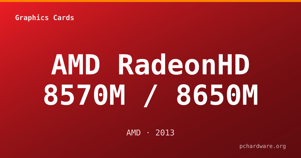 AMD RadeonHD 8570M / 8650M card