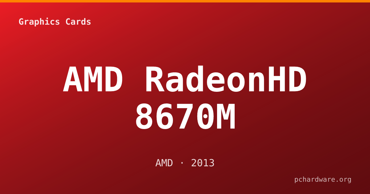 AMD RadeonHD 8670M card