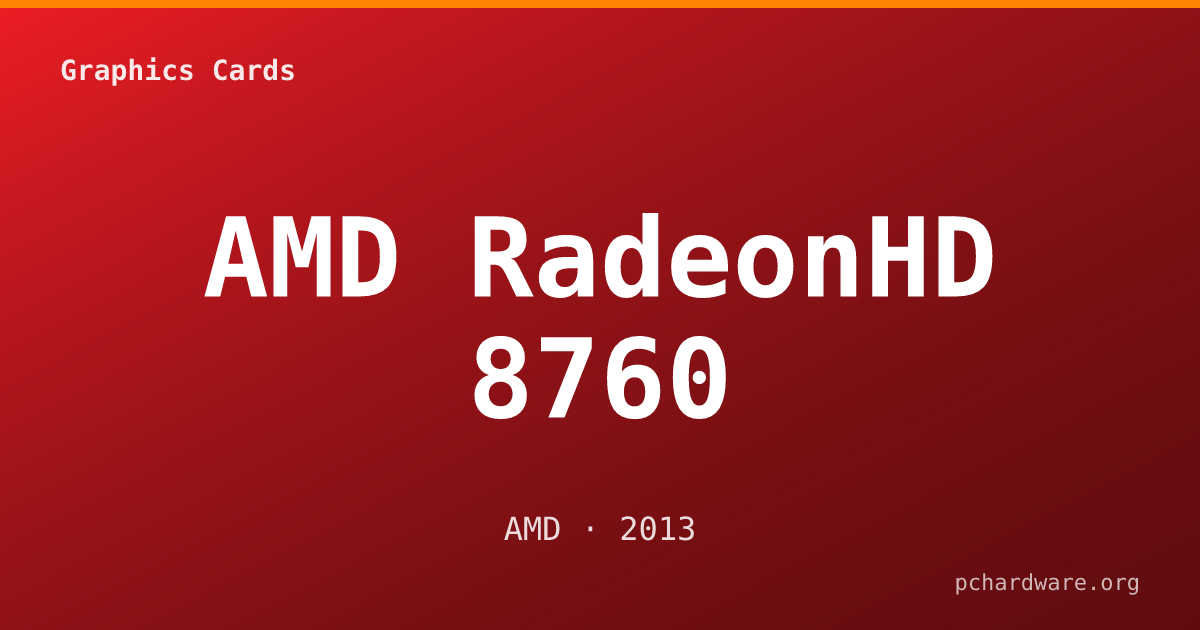 AMD RadeonHD 8760 card