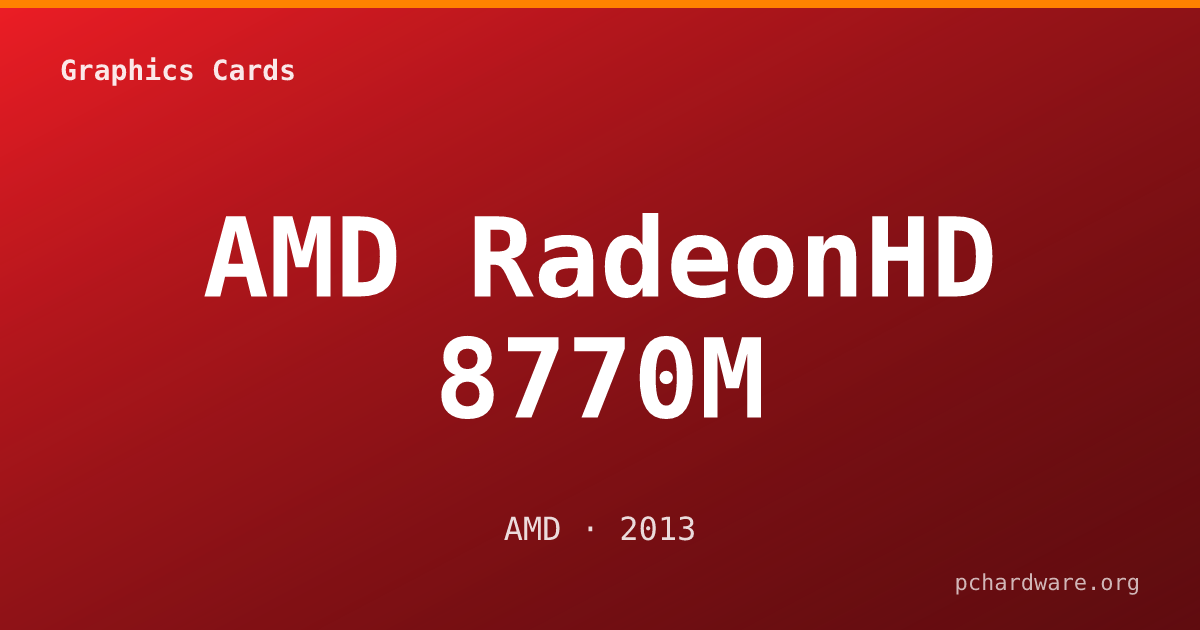 AMD RadeonHD 8770M card