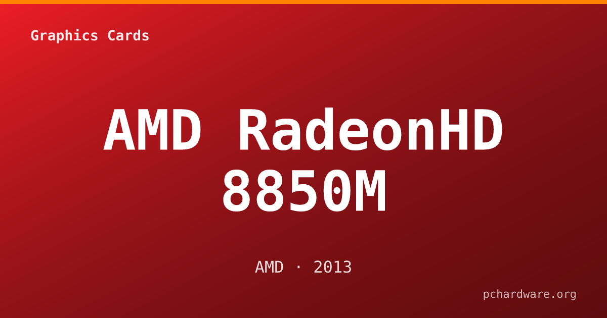 AMD RadeonHD 8850M card