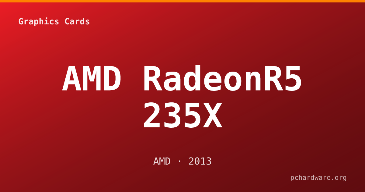 AMD RadeonR5 235X card