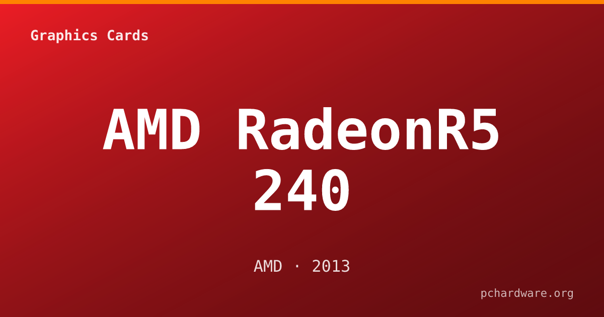 AMD RadeonR5 240 card