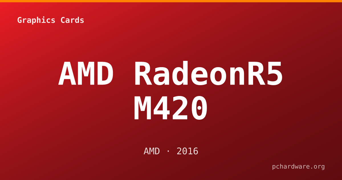 AMD RadeonR5 M420 card