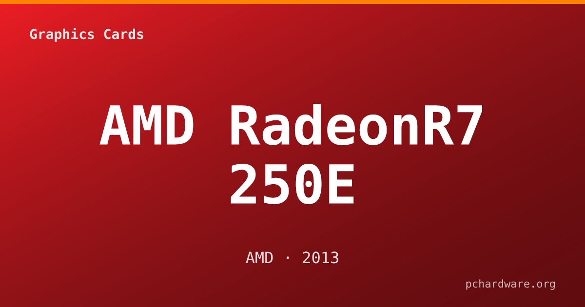 AMD RadeonR7 250E card