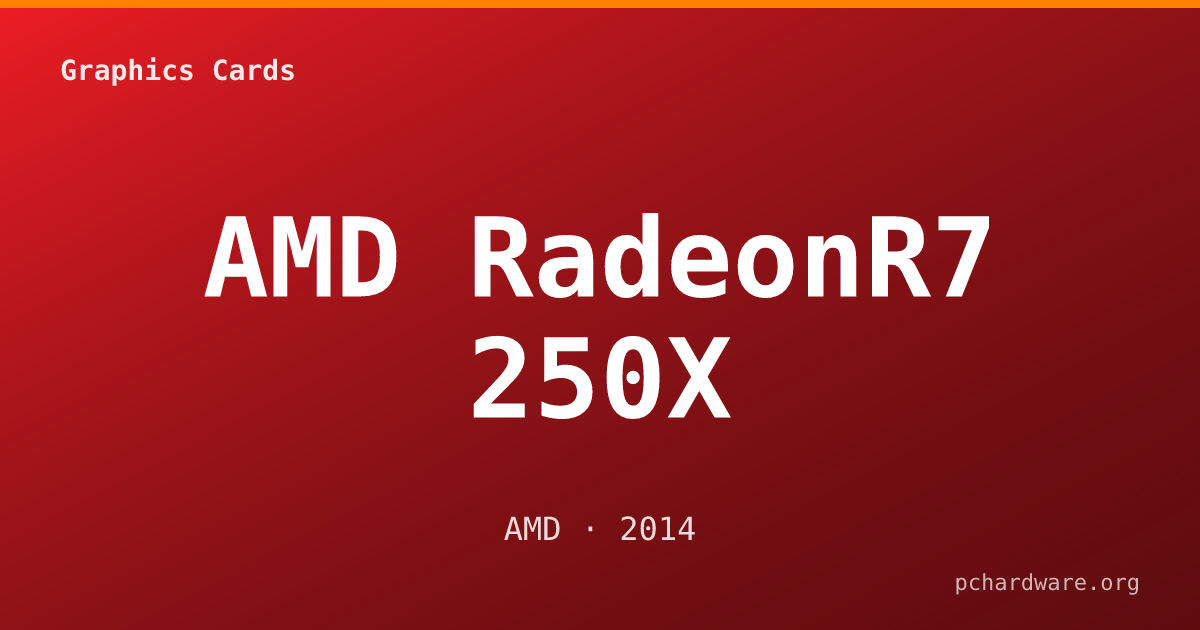 AMD RadeonR7 250X card