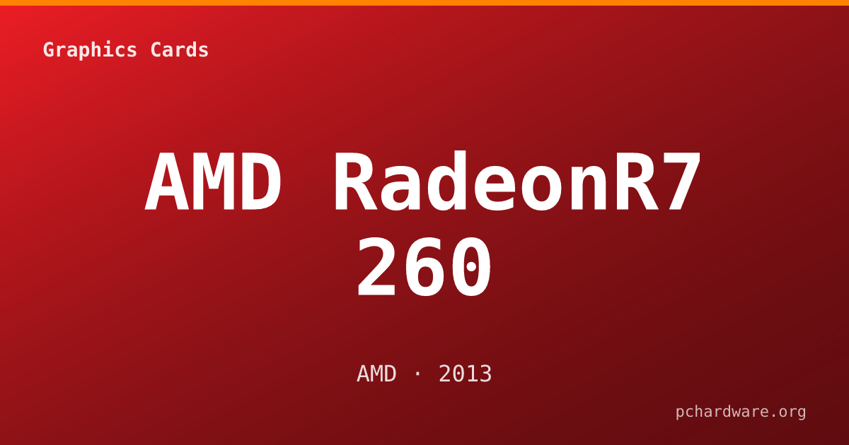AMD RadeonR7 260 card