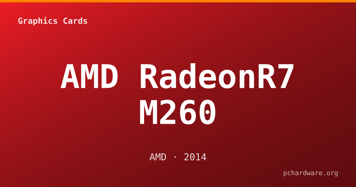 AMD RadeonR7 M260 card