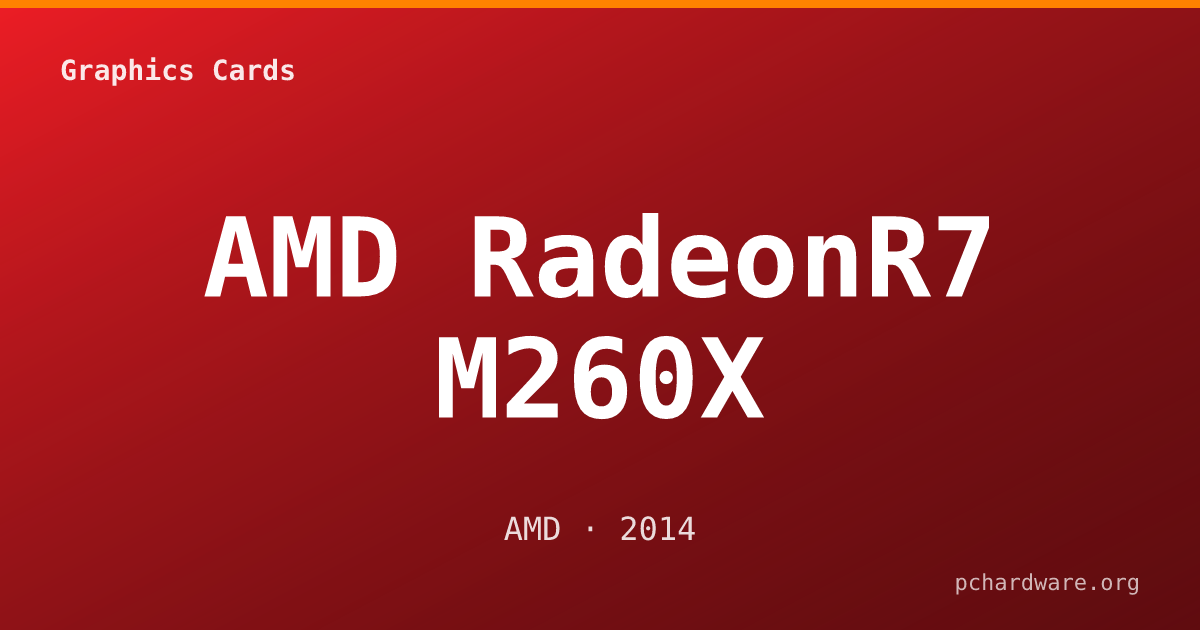 AMD RadeonR7 M260X card