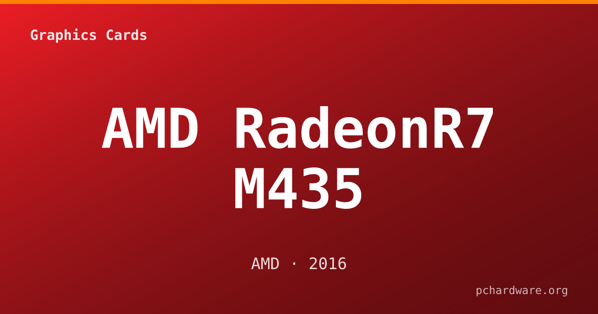 AMD RadeonR7 M435 card