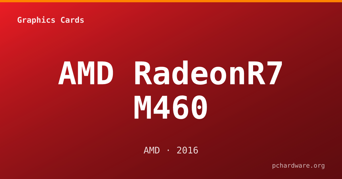 AMD RadeonR7 M460 card
