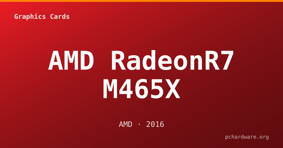 AMD RadeonR7 M465X card