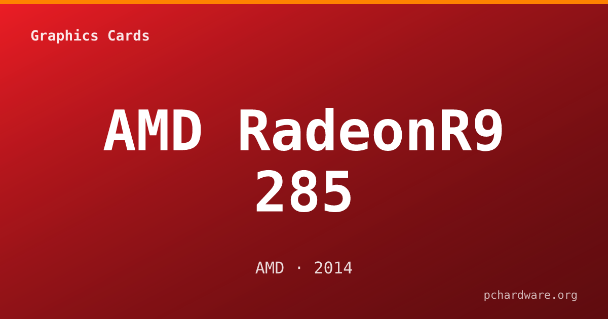 AMD RadeonR9 285 card