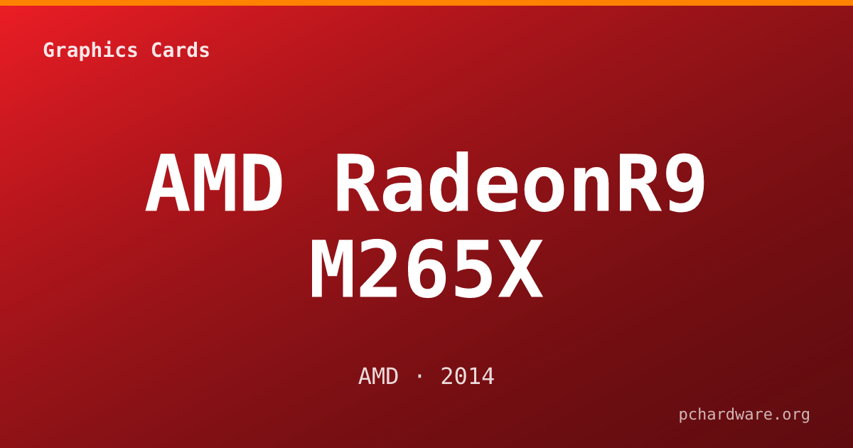 AMD RadeonR9 M265X card