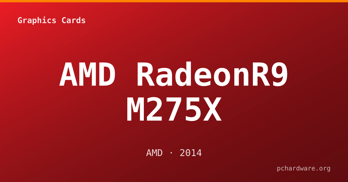 AMD RadeonR9 M275X card