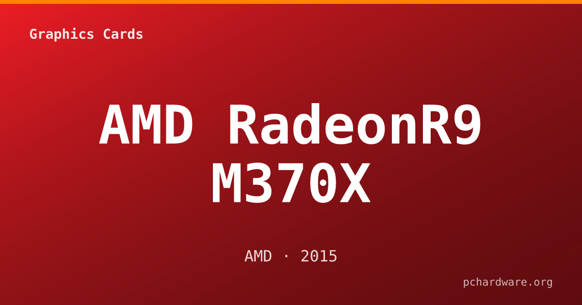 AMD RadeonR9 M370X card
