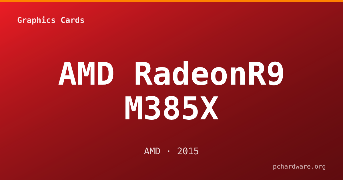 AMD RadeonR9 M385X card