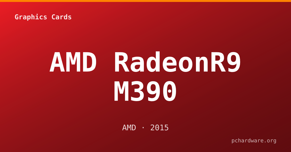 AMD RadeonR9 M390 card