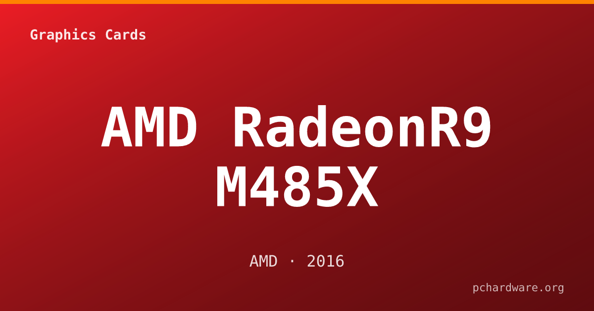 AMD RadeonR9 M485X card