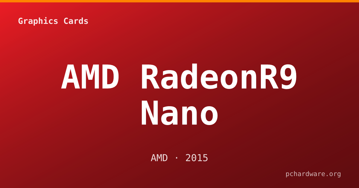 AMD RadeonR9 Nano card
