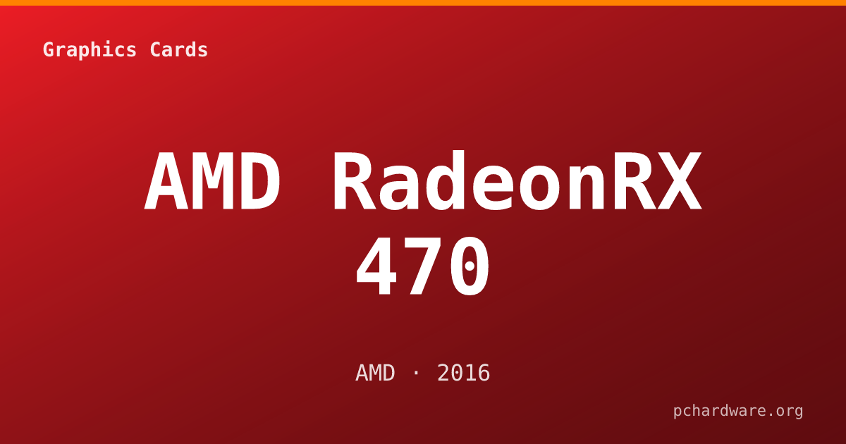 AMD RadeonRX 470 card
