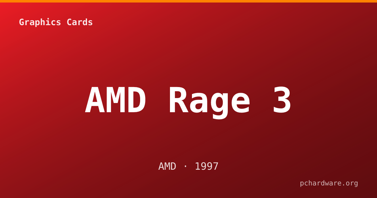 AMD Rage 3 card