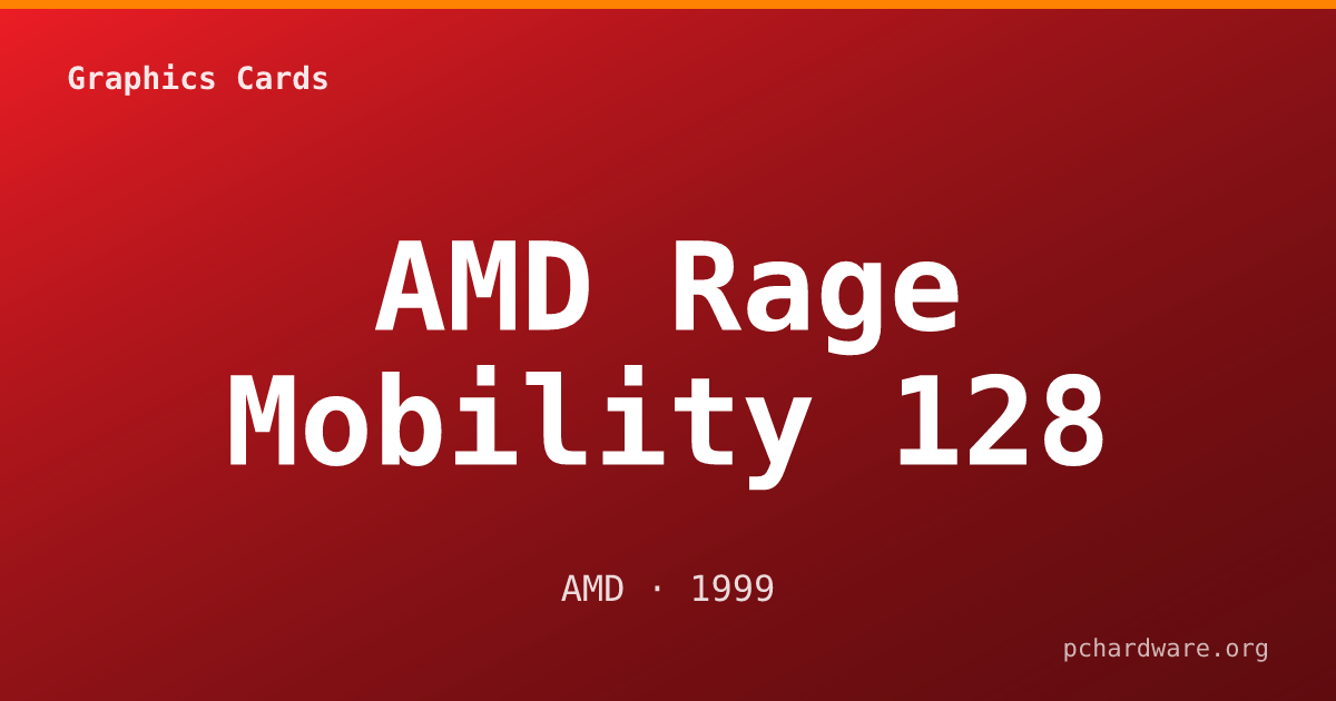 AMD Rage Mobility 128 card