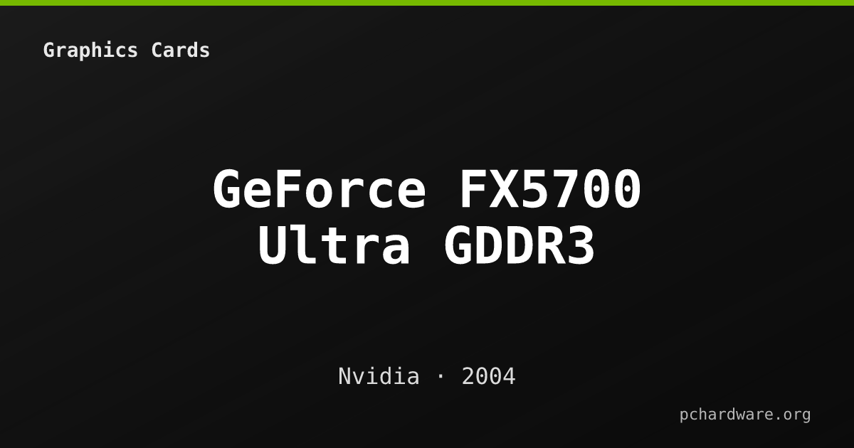 GeForce FX5700 Ultra GDDR3 card