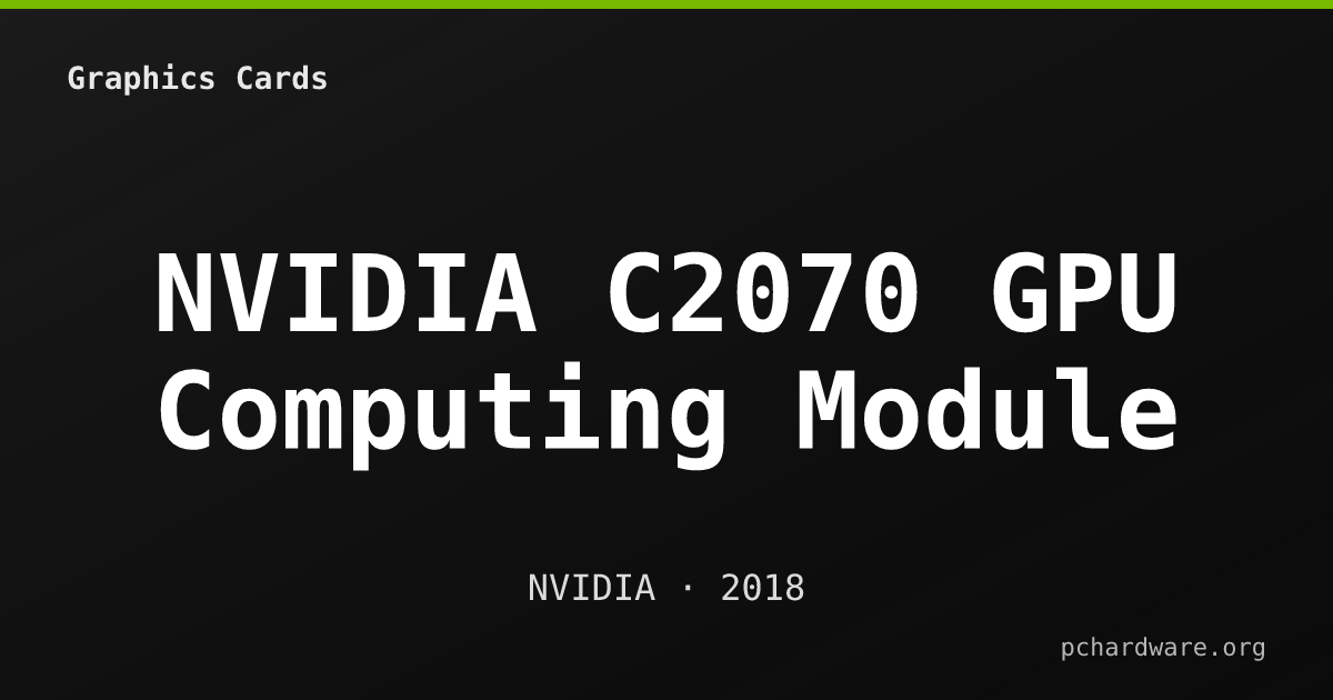 NVIDIA C2070 GPU Computing Module card