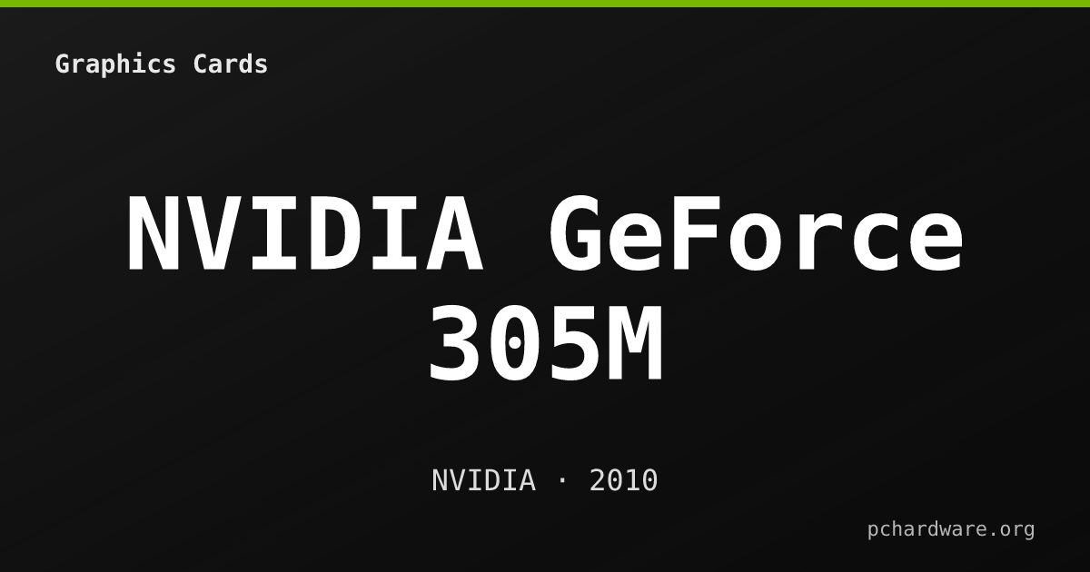 NVIDIA GeForce 305M card