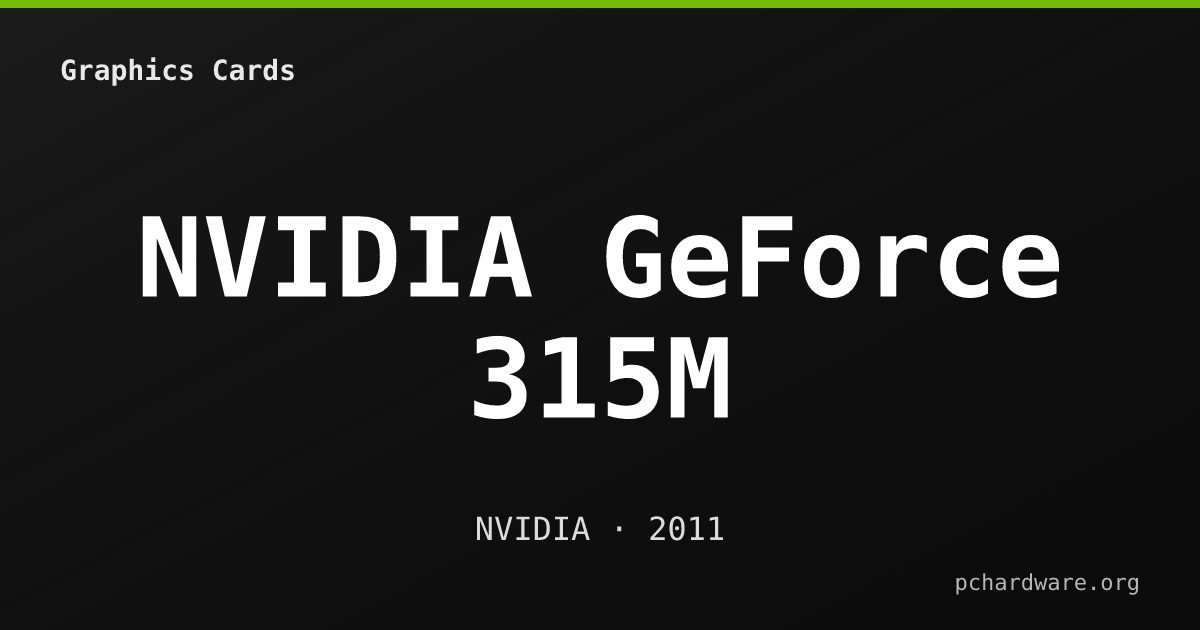 NVIDIA GeForce 315M card