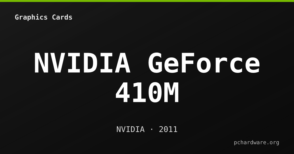 NVIDIA GeForce 410M card
