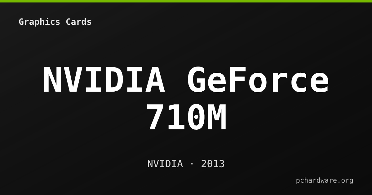 NVIDIA GeForce 710M card