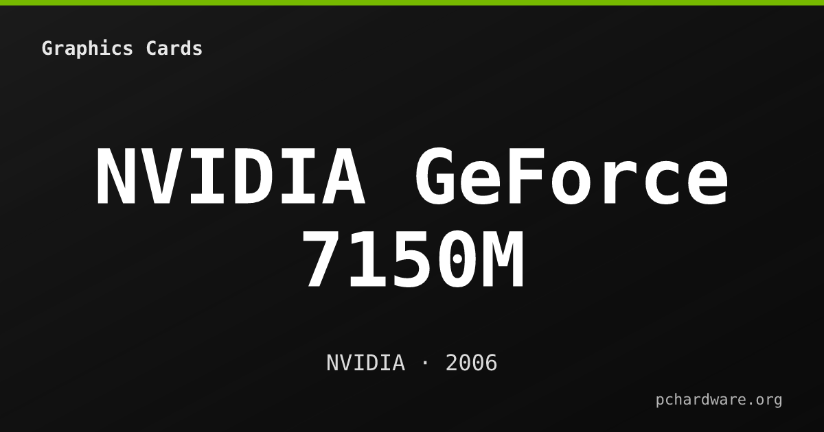 NVIDIA GeForce 7150M card