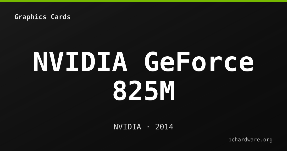 NVIDIA GeForce 825M card