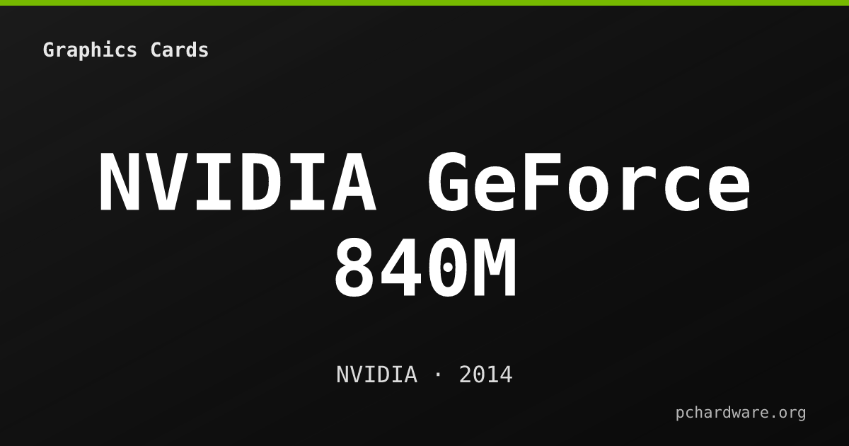 NVIDIA GeForce 840M card