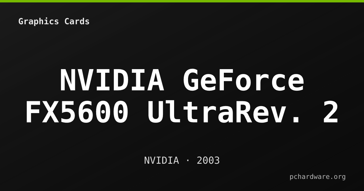 NVIDIA GeForce FX5600 UltraRev. 2 card