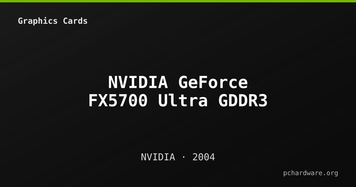 NVIDIA GeForce FX5700 Ultra GDDR3 card