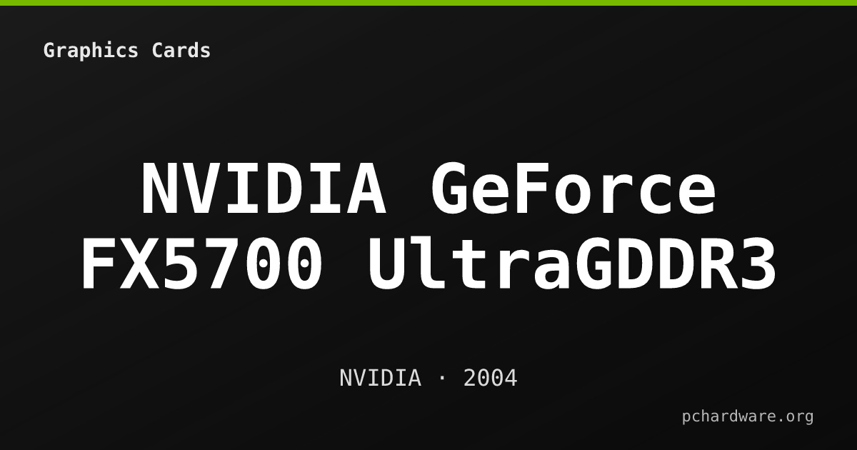 NVIDIA GeForce FX5700 UltraGDDR3 card