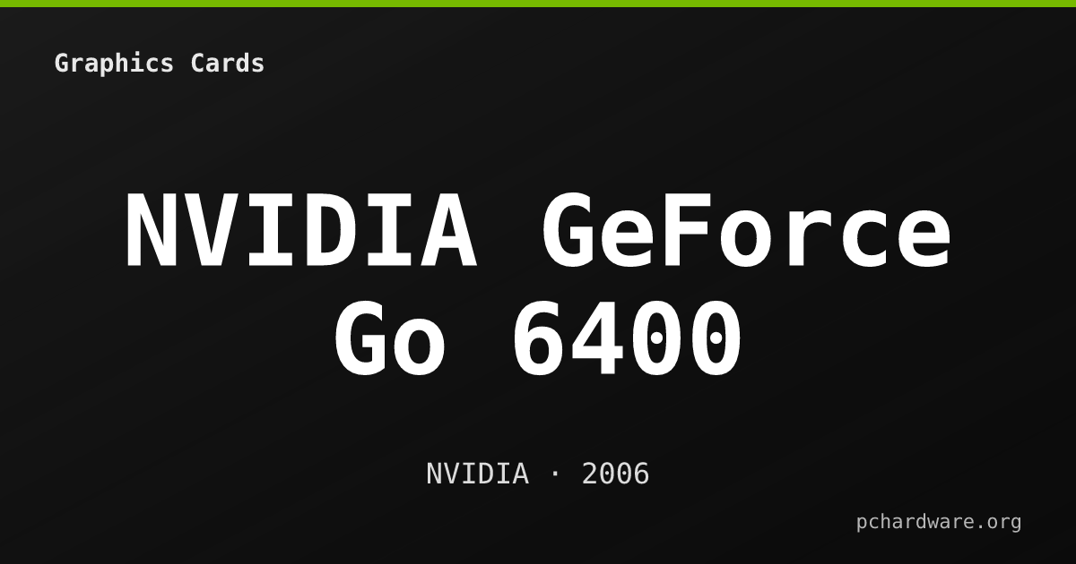 NVIDIA GeForce Go 6400 card
