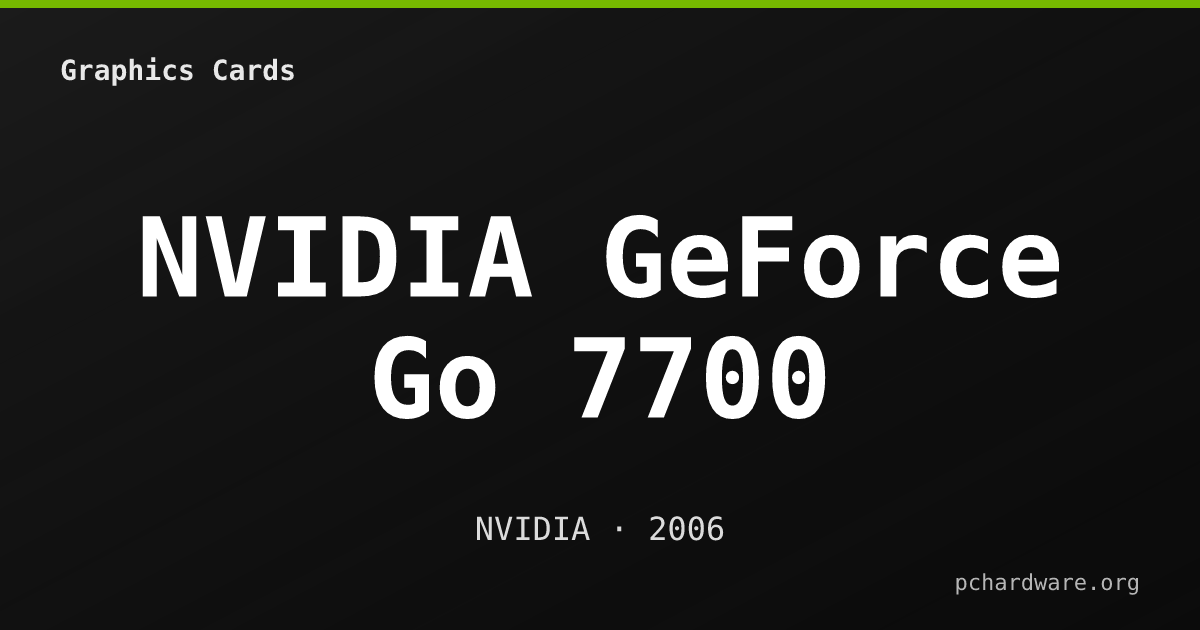 NVIDIA GeForce Go 7700 card