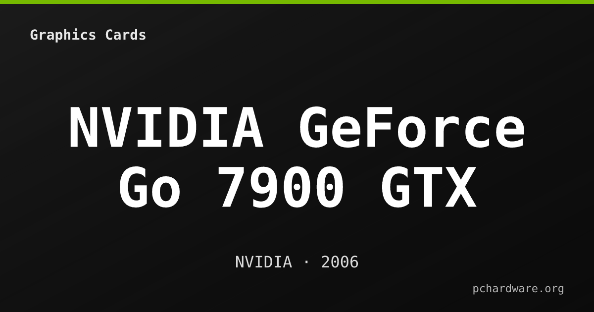NVIDIA GeForce Go 7900 GTX card