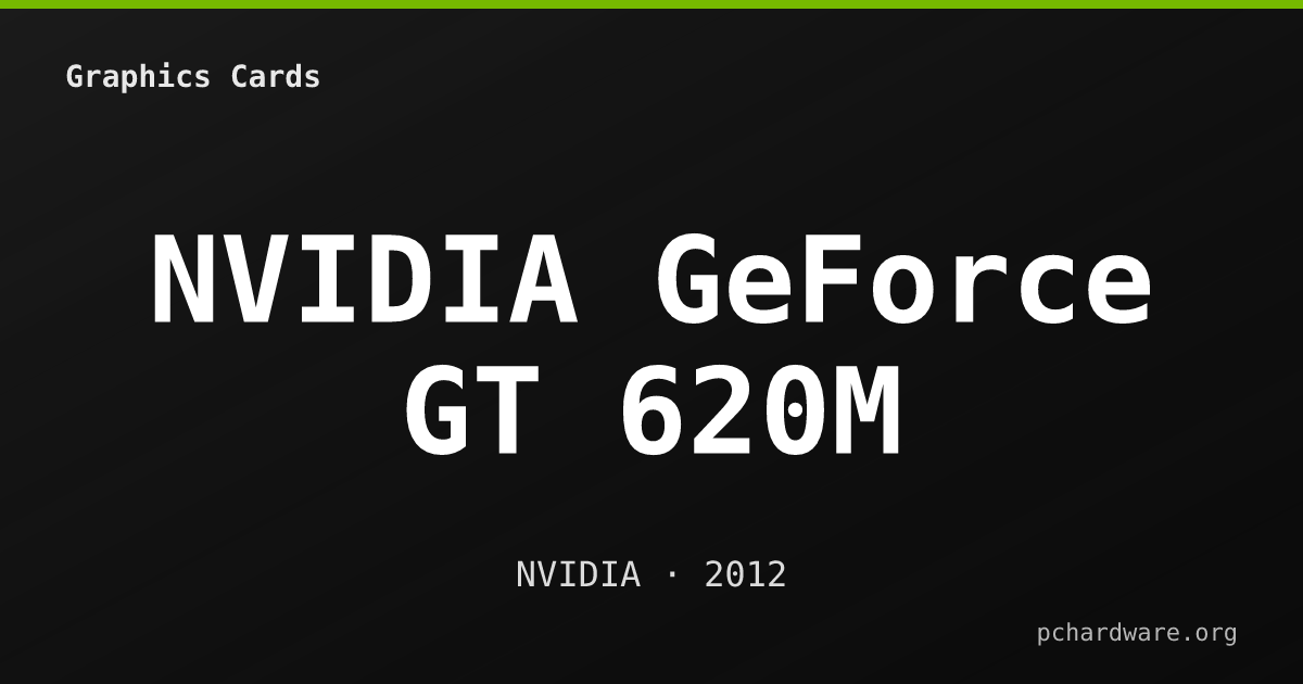 NVIDIA GeForce GT 620M card