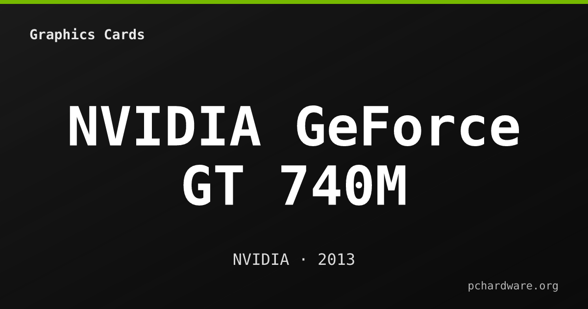 NVIDIA GeForce GT 740M card