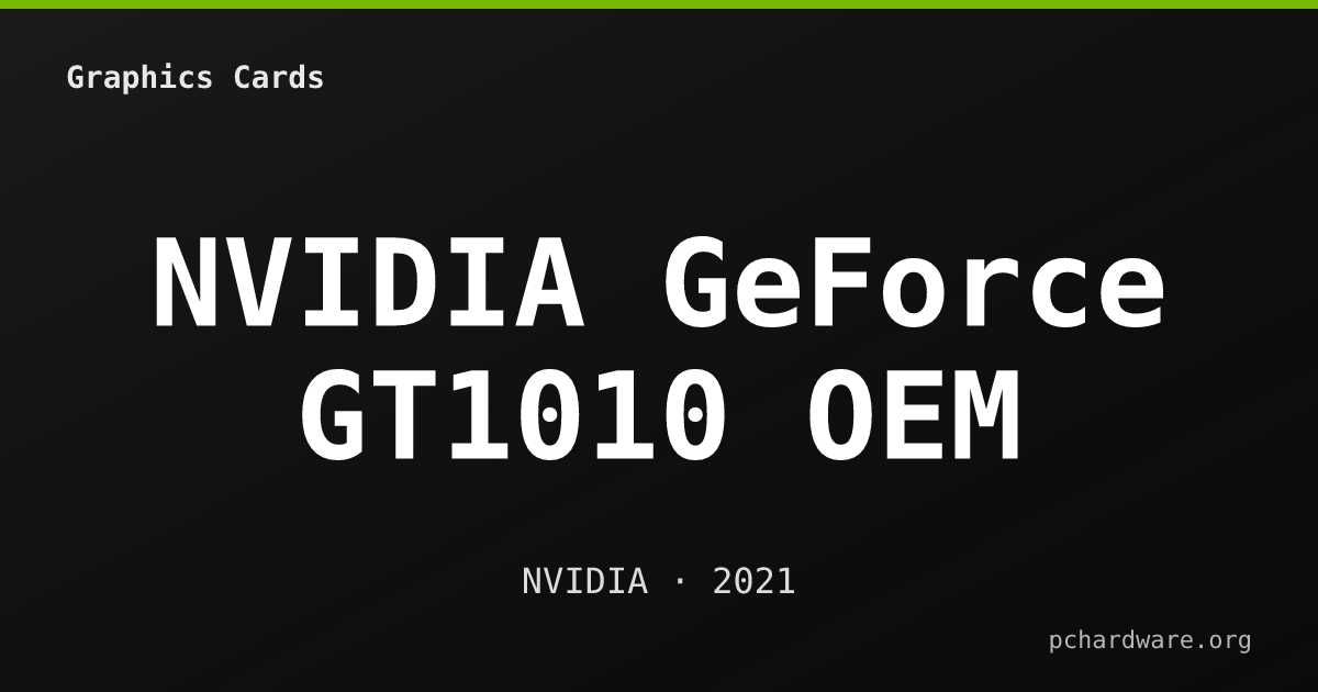 NVIDIA GeForce GT1010 OEM card