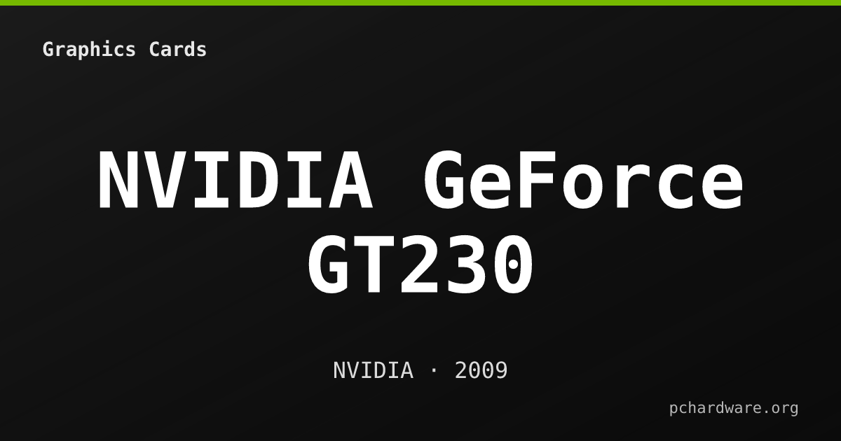 NVIDIA GeForce GT230 card