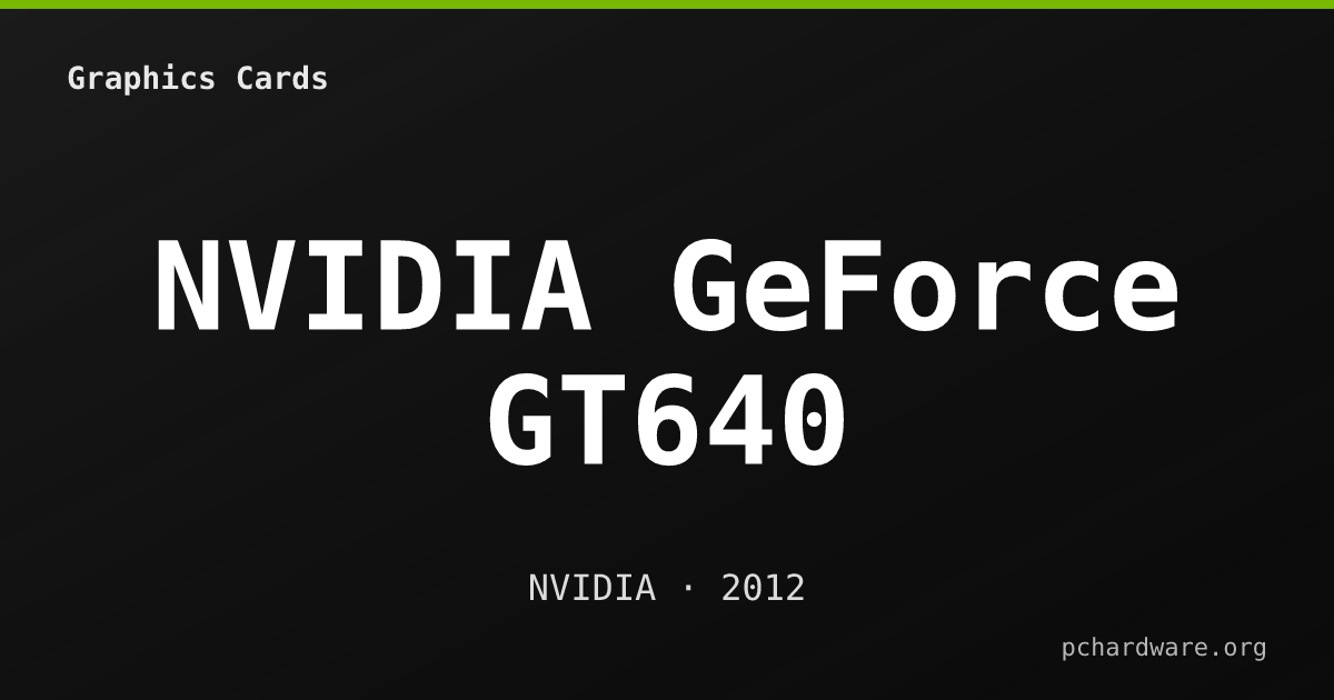 NVIDIA GeForce GT640 card
